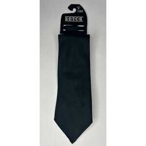 KETCH Men’s Polyester Neck Tie Black NWT